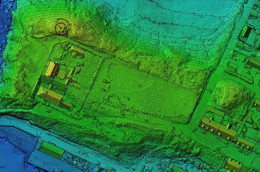 topographical map of construction site