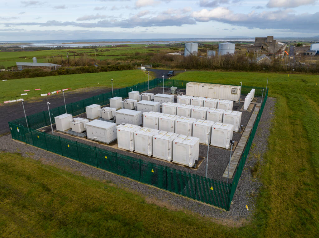 Battery Storage facility - aerial photography