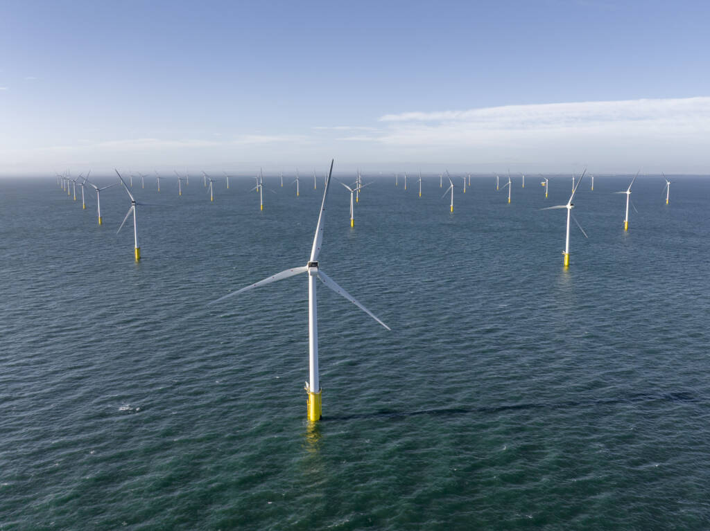 Renewable Energy scale - Aerial Photography on Humber Gateway offshore wind farm
